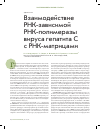 Научная статья на тему 'Взаимодействие РНК-зависимой РНК-полимеразы вируса гепатита с с РНК-матрицами'