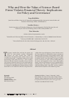 Научная статья на тему 'Why and How the Value of Science-Based Firms Violates Financial Theory: Implications for Policy and Governance'