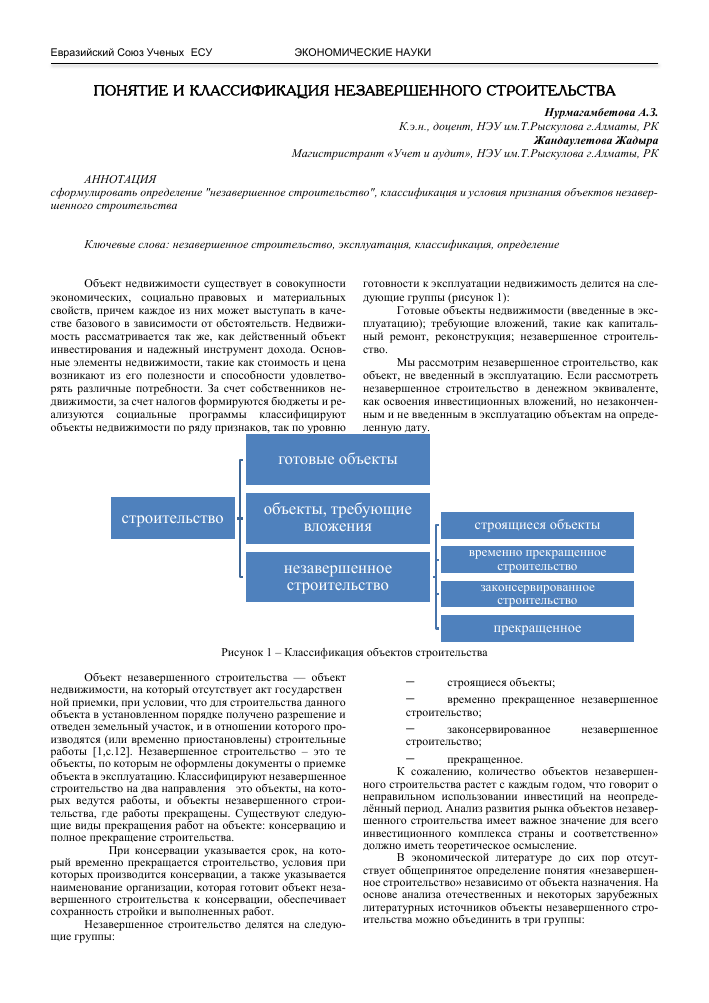 Особенности завершенного строительства